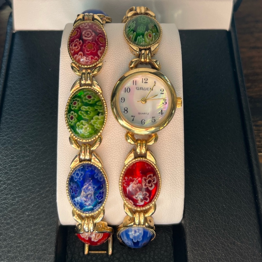 Vintage Gruen watch with matching bracelet